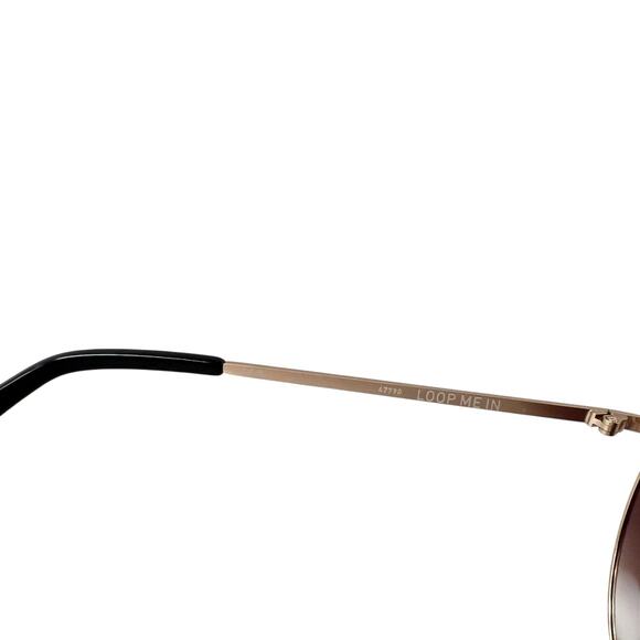 Quay Australia Loop Me In Round Sunglasses Gold Brown main image 6
